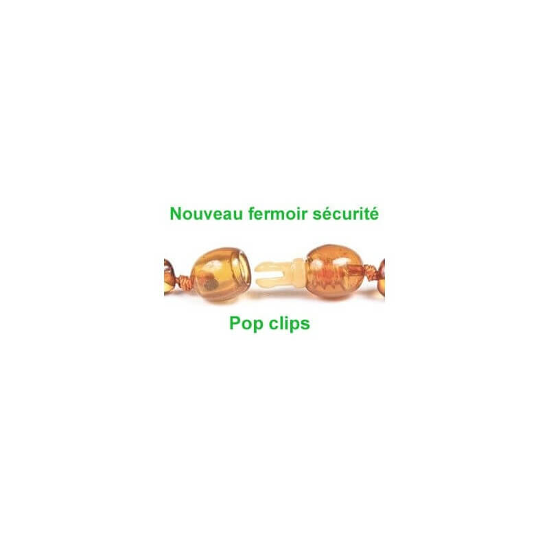 Collier Ambre pour enfant en pierre naturelle perles ovales ambre cognac -  BIJOUX/Colliers - pierres du monde Vosges