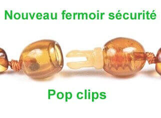 Collier Bébé en Ambre perles Olives Arc en Ciel