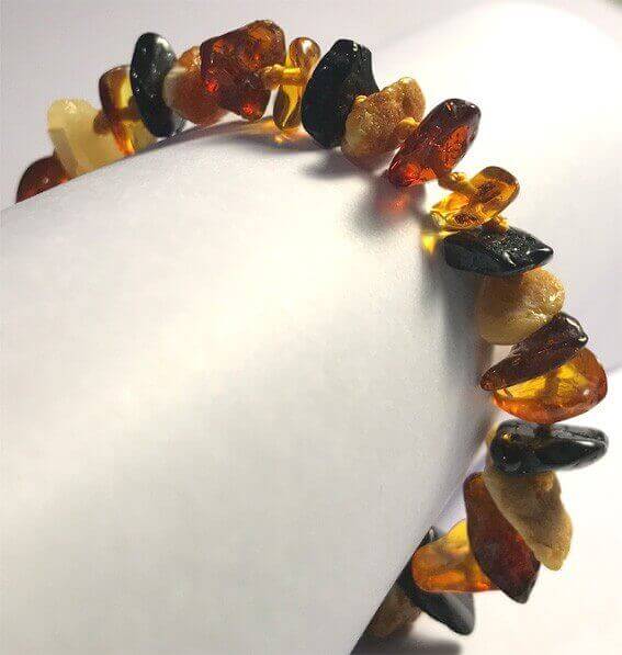 Bracelet bébé en Ambre Pépites Multiclores