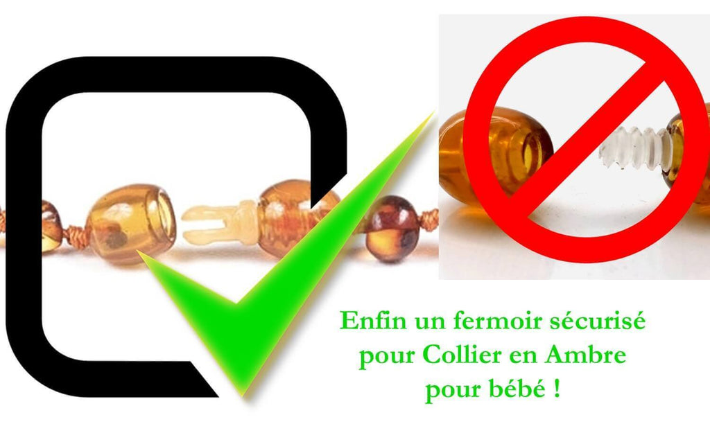 Collier Bébé en Ambre perles Rondes Mixtes