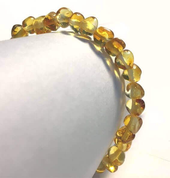 Femme Bracelet  en Ambre Citron