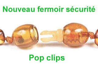 Collier Ambre bébé Caramel Agate Fuchsia