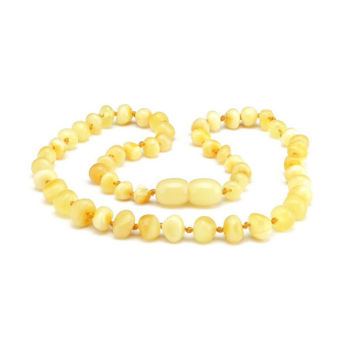 Collier Bébé en Ambre perles Milky