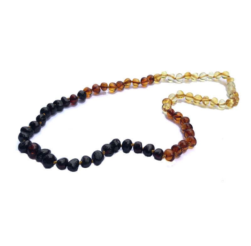 Femme - Collier en Ambre Arc en ciel - 45 cm