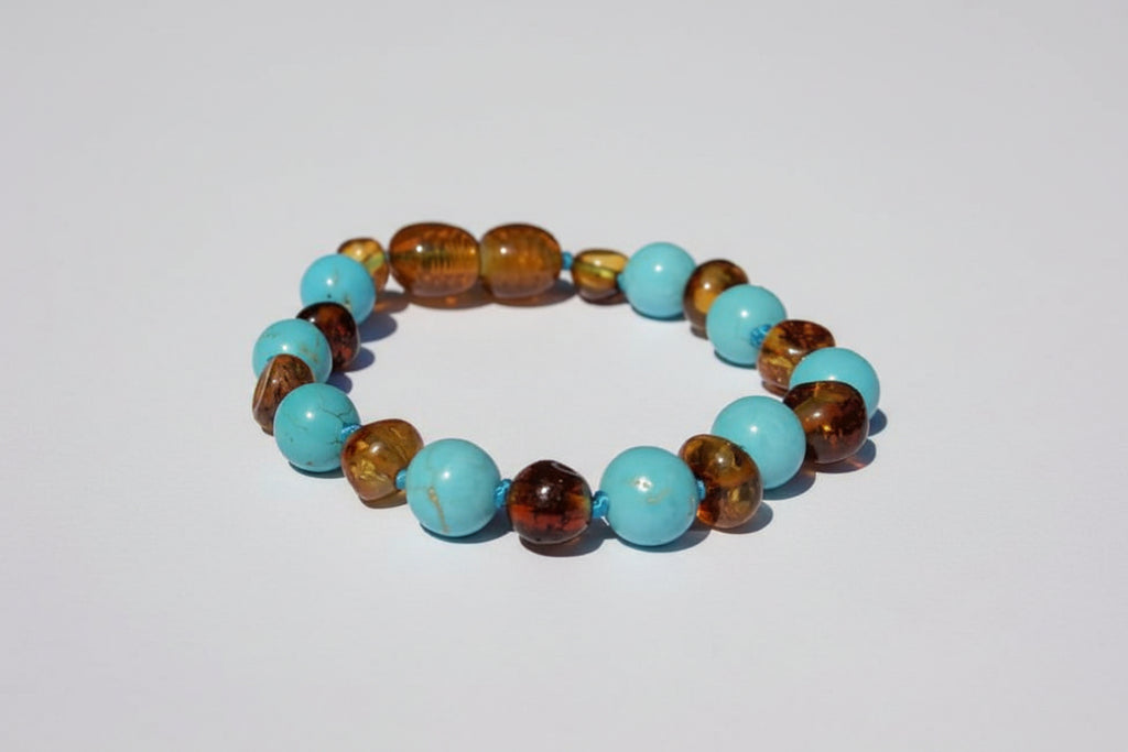 Bracelet Ambre bébé et pierres fines