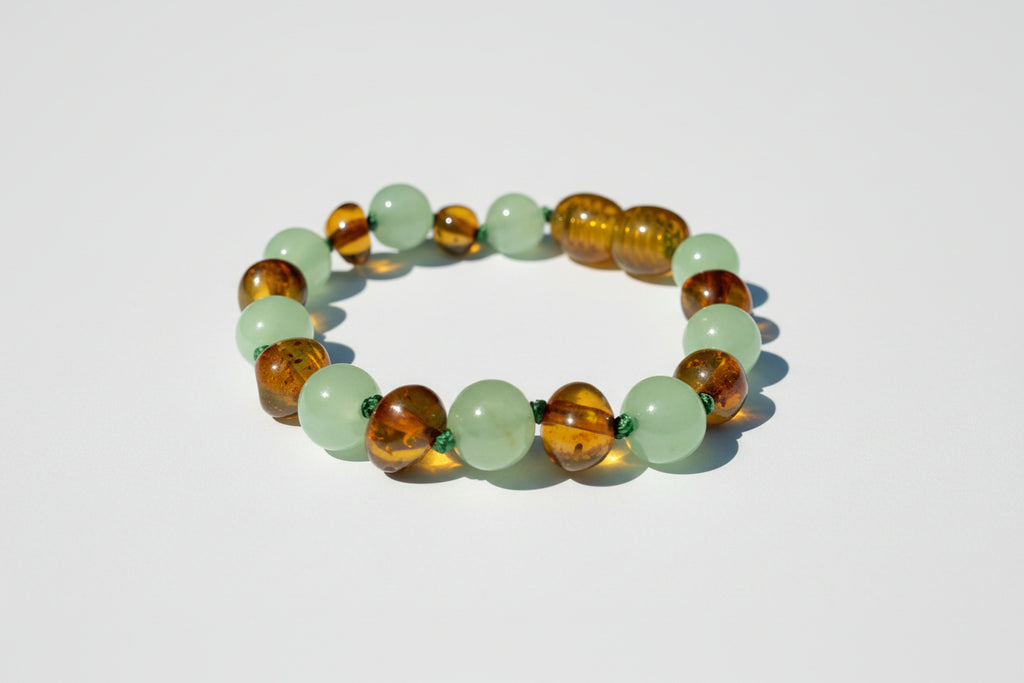 Bracelet Ambre bébé et pierres fines