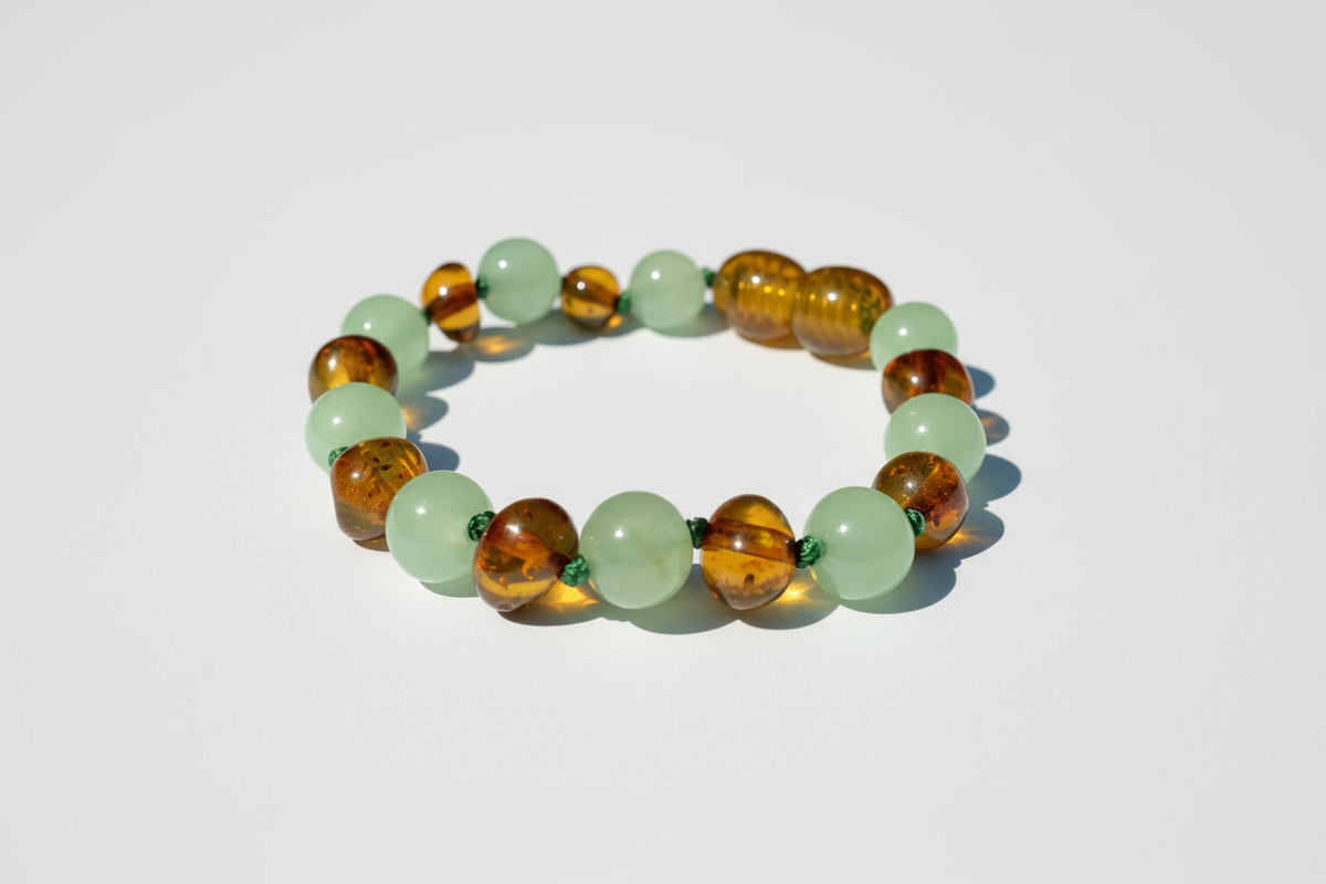 Bracelet Ambre bébé et pierres fines