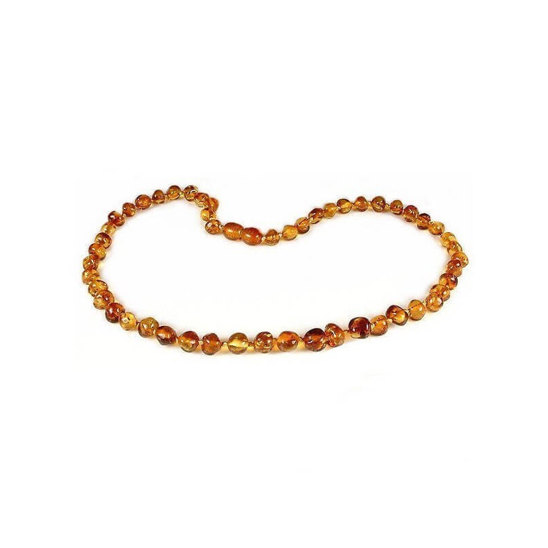 Collier Bébé en Ambre perles Rondes Caramel 4 Tailles au choix